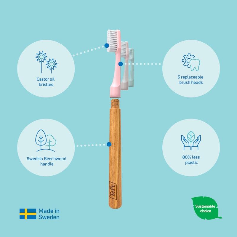 Load image into Gallery viewer, TePe Toothbrush Choice (3 Brush Heads) 1piece
