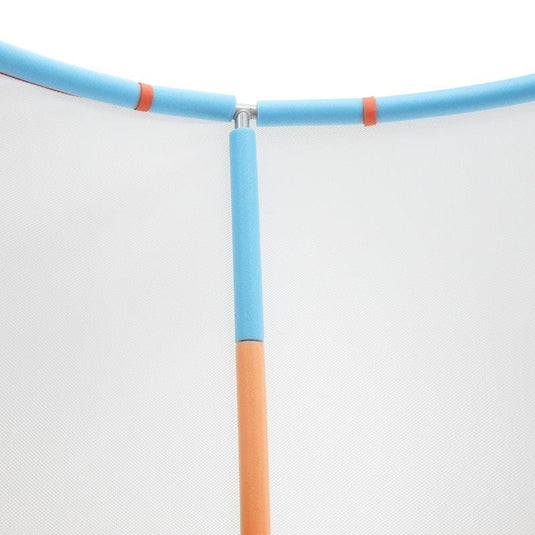 Mazam 60 Inch Kids Trampolines Enclosure Safety Net Horizontal Bar Orange