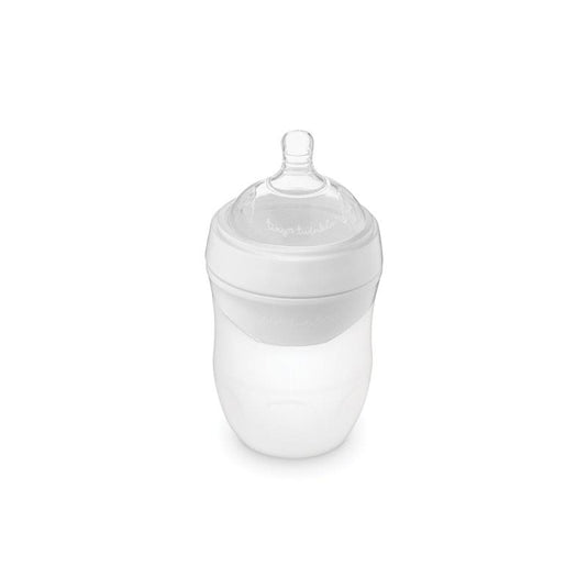 Tiny Twinkle - Silicone Baby Bottle - White 240ml