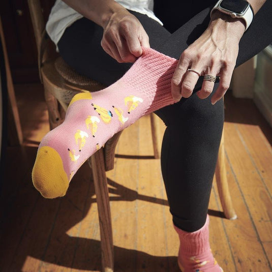 Glucology Copper based Socks 2 Pairs Medium/ Bananas