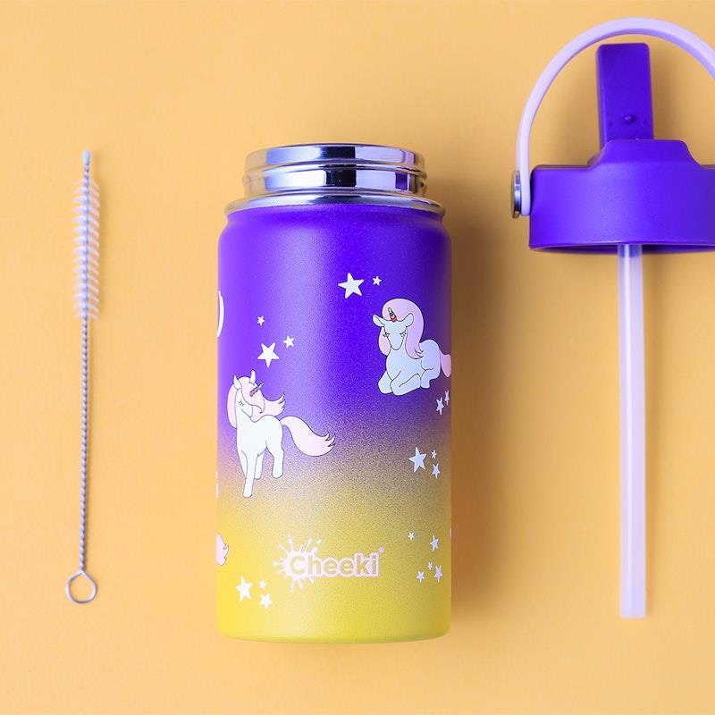 Load image into Gallery viewer, Cheeki 400ml Insulated Little Adventurer Bottle Unicorn
