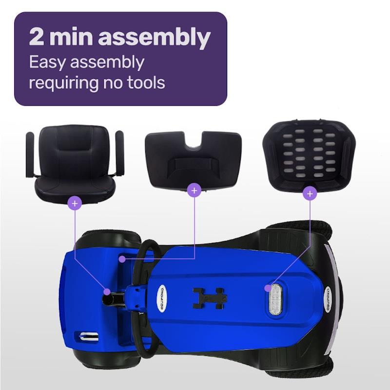 Load image into Gallery viewer, Equipmed Electric Mobility Scooter For Elderly Pathline (Blue)
