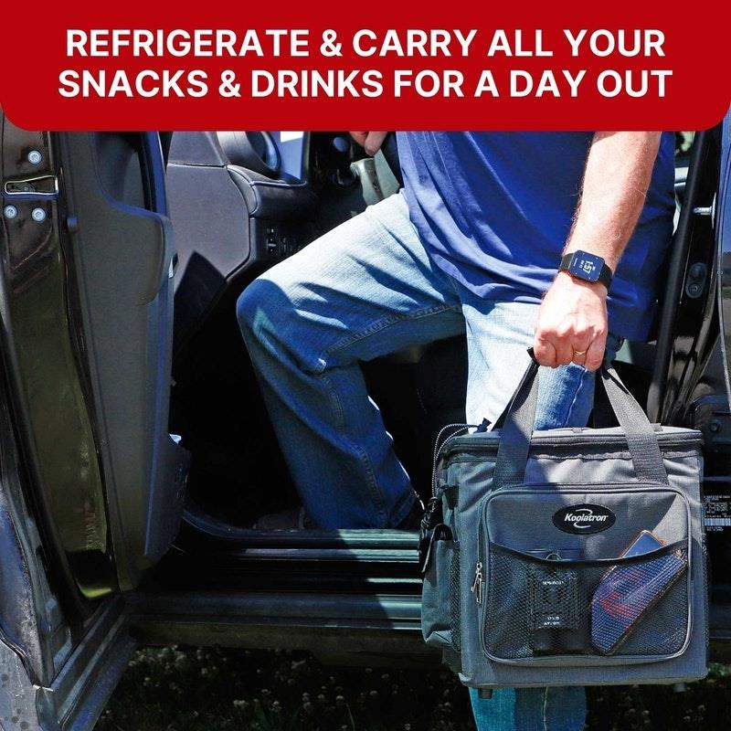 Load image into Gallery viewer, Koolatron 12V Soft Cool Bag 25L, Plug In Car Fridge Grey/Black
