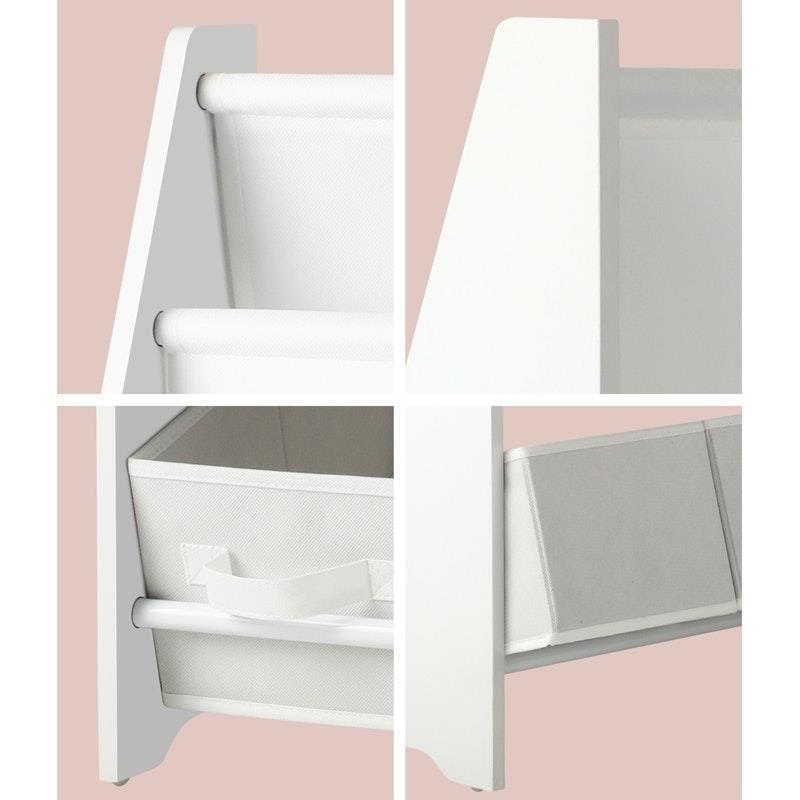 Load image into Gallery viewer, Oikiture Kids Bookshelf Toy Storage Box Organiser Display Shelf DIY Storage Rack White
