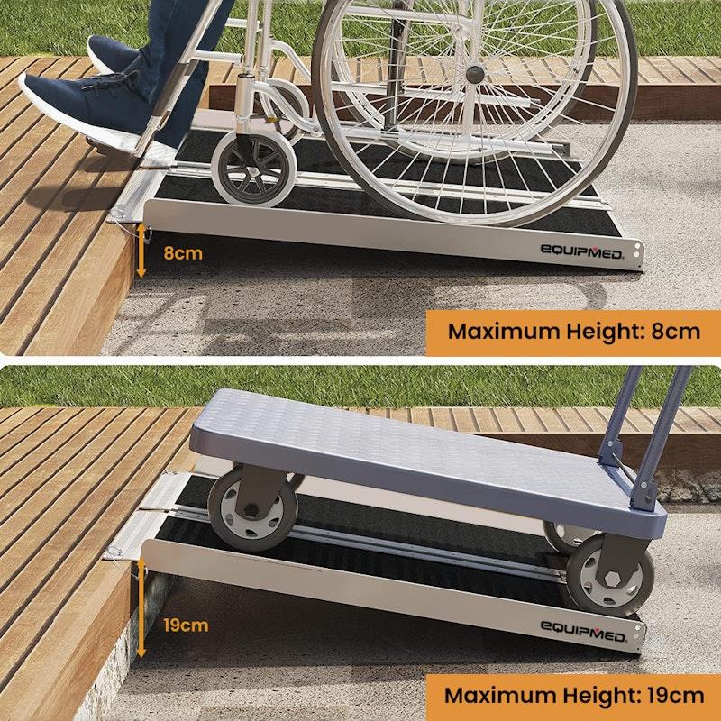 Load image into Gallery viewer, Equipmed 91cm Portable Folding Aluminium Access Ramp Black
