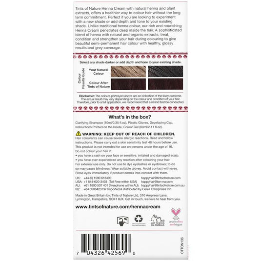 Tints of Nature Henna Cream Mahogany Red 70ml