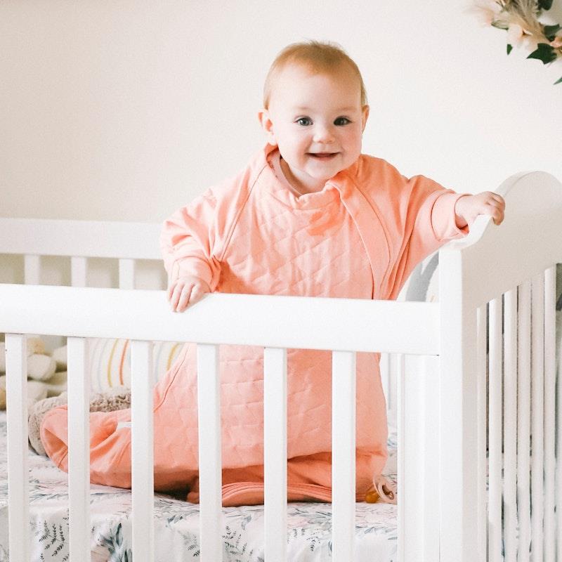 Load image into Gallery viewer, Baby Loves Sleep - 2.5 TOG Winter - Hands In &amp; Out Warm - Peach Pink 12+M
