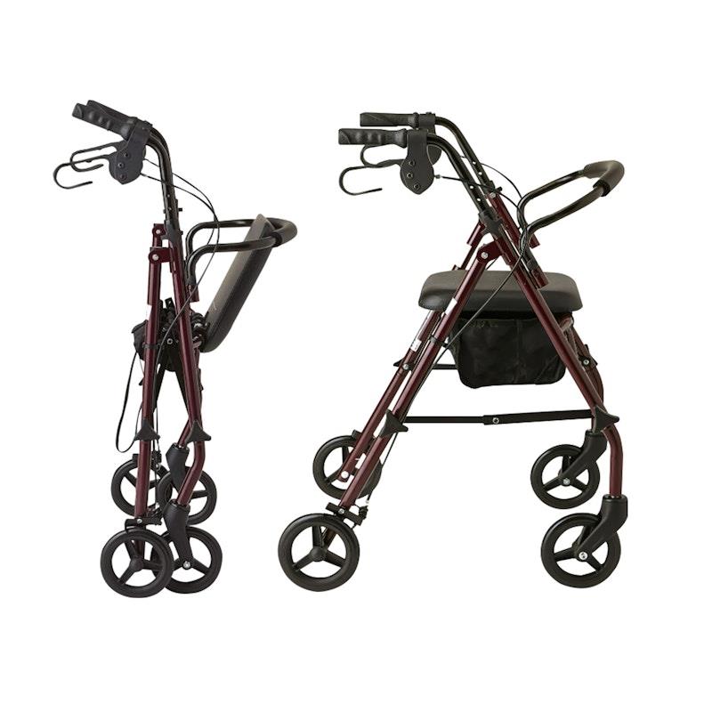 Load image into Gallery viewer, Orthonica Foldable Steel Frame Rollator Mobility Aid 4 Wheel Walker
