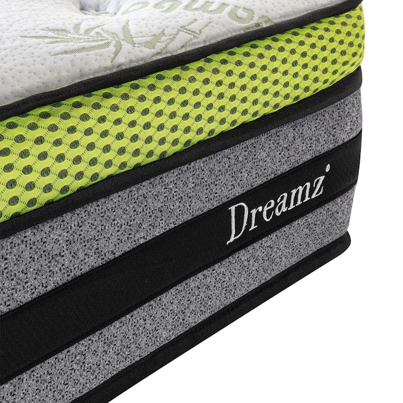 Load image into Gallery viewer, DreamZ Cooling Mattress Pocket Spring Euro Top Bed Foam 7 Zone King
