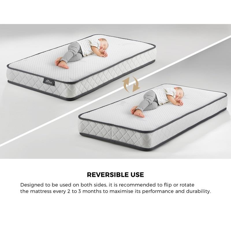 Load image into Gallery viewer, Bedra Bedding Baby Cot Mattress Reversible Toddler Bed Bonnel Spring Foam 13cm 1Piece
