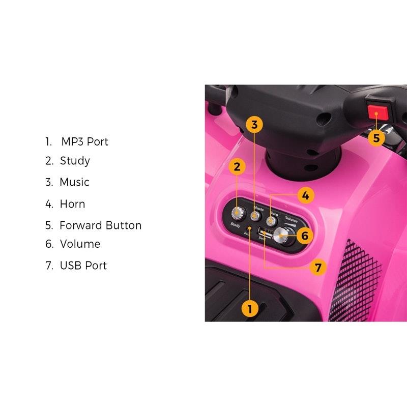 Load image into Gallery viewer, Mazam Ride On Car Electric ATV Bike Vehicle for Toddlers Kids Pink
