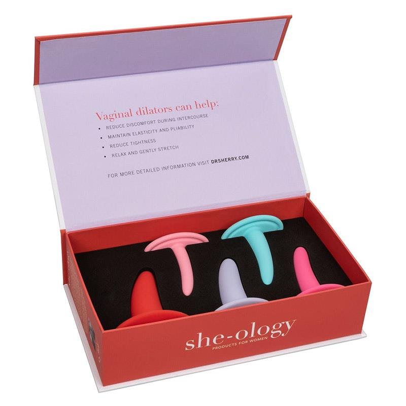 Load image into Gallery viewer, CalExotics She-ology 5 Piece Wearable Vaginal Dilator Set Multi Colour
