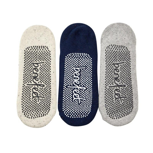 Benefeet 9 Pairs of Men's Studio Socks with Terry Lining & Non-Slip - Nep Yarn Size 7-11