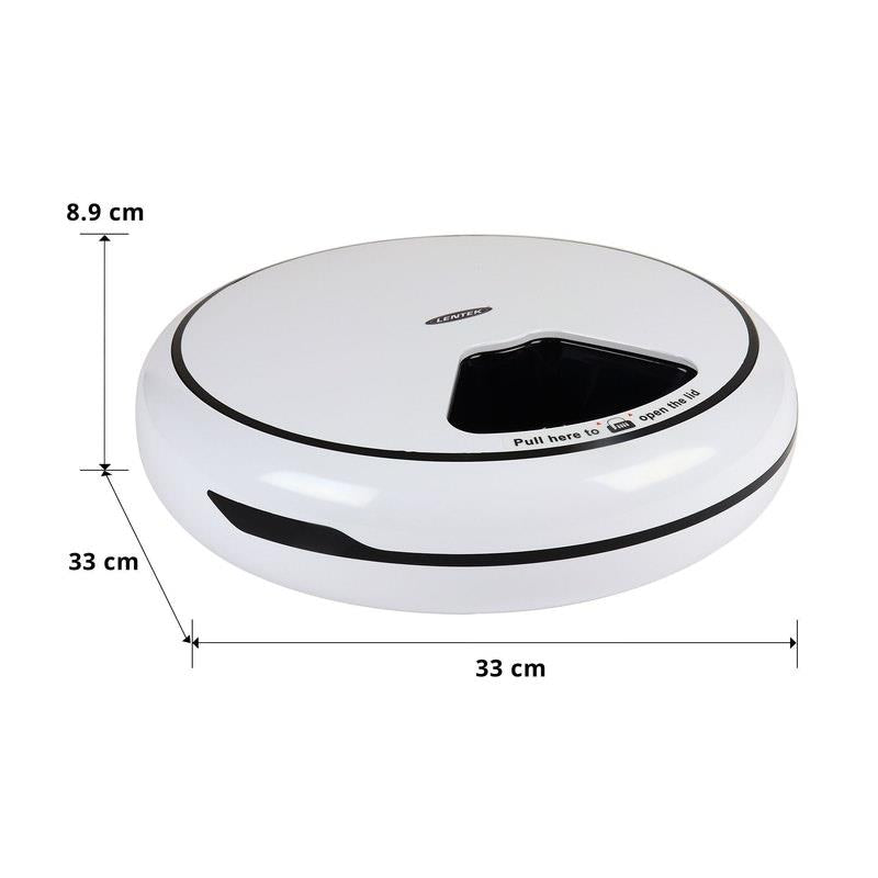Load image into Gallery viewer, Lentek 5 Meal Automatic Pet Feeder with Voice Message White
