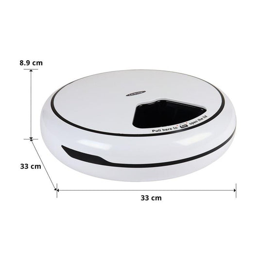 Lentek 5 Meal Automatic Pet Feeder with Voice Message White