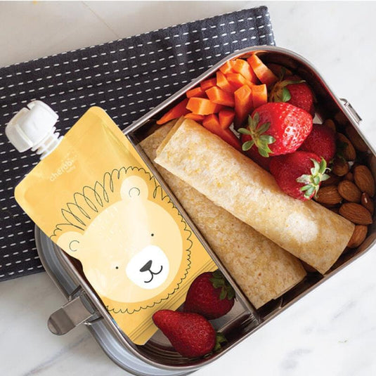 Cherub Baby On the Go Reusable Food Pouches | Bundle Kit | Cerulean & Sage Pack