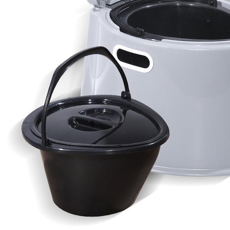 Load image into Gallery viewer, Traderight 6L Camping Toilet Outdoor Portable Potty Caravan Travel Boating Bucket Brush 1Unit

