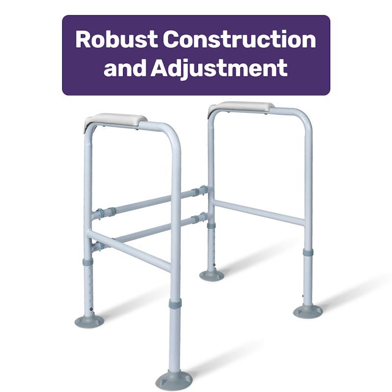 Load image into Gallery viewer, Equipmed Over Toilet Support Frame Safety Grab Rail Aid 125Kg Max Capacity 1Unit

