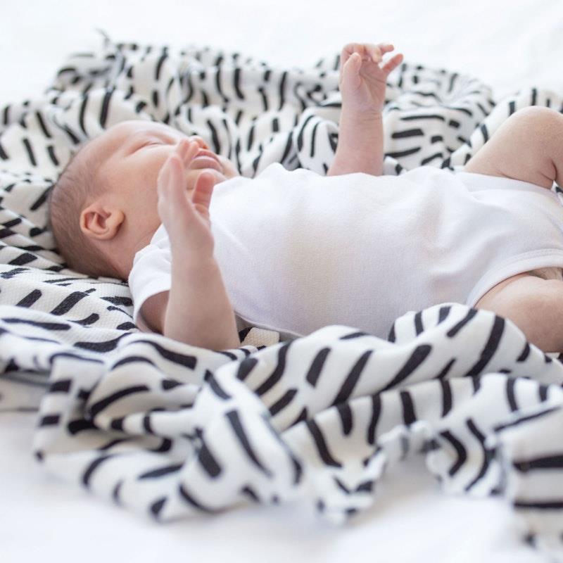Load image into Gallery viewer, Tiny Twinkle Kaffle® Swaddle Blanket Ink Strokes
