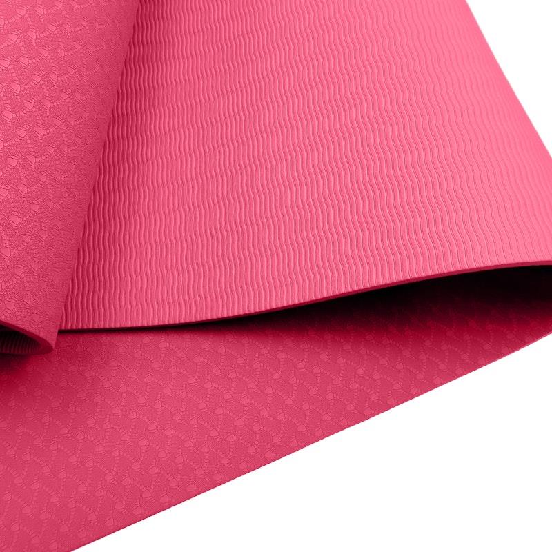 Load image into Gallery viewer, Powertrain TPE Yoga Pilates Exercise Mat 6mm Rose Pink
