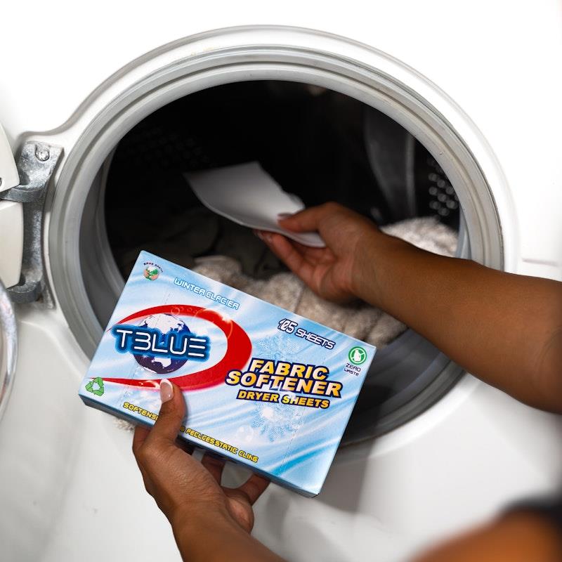 Load image into Gallery viewer, TBLUE Fabric Softener Dryer Sheet Winter Glacier Pack of 105 Sheets
