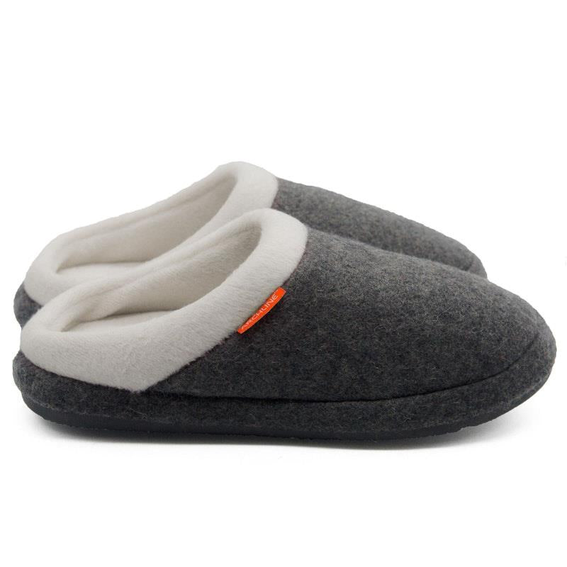 Load image into Gallery viewer, Archline Slippers Slip-On Arch Support Comfort Grey Marl Size 41
