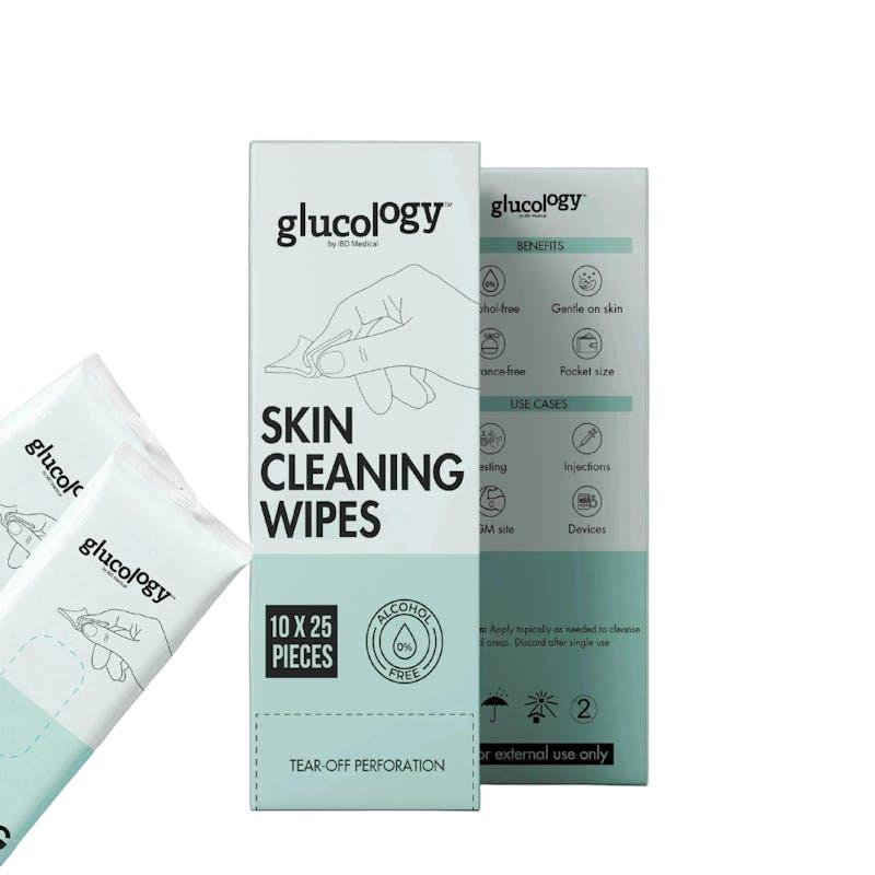 Load image into Gallery viewer, Glucology Alcohol Free Finger Cleaning Wipes 5 Packs of 20 Wipes
