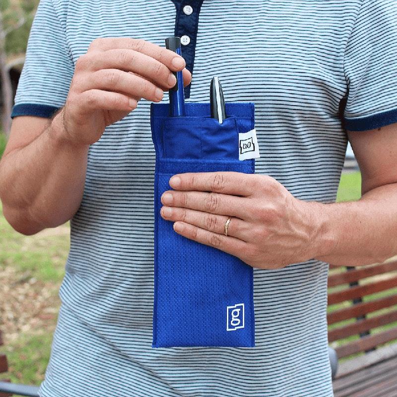 Load image into Gallery viewer, Glucology Insulin Cooling Pouch for 2 Pens Blue
