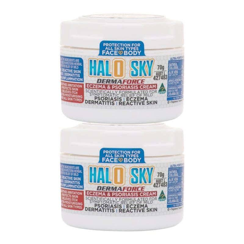 Load image into Gallery viewer, Athelite Halo Sky Derma Force Eczema &amp; Psoriasis Cream 70g 2Pack
