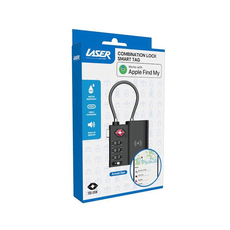 Load image into Gallery viewer, Laser TSA Lock Smart Tag with Rechargeable Battery Black 1 Piece
