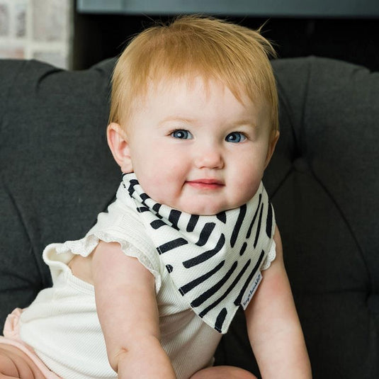Tiny Twinkle Bandana Bib Set of 2 Black & White