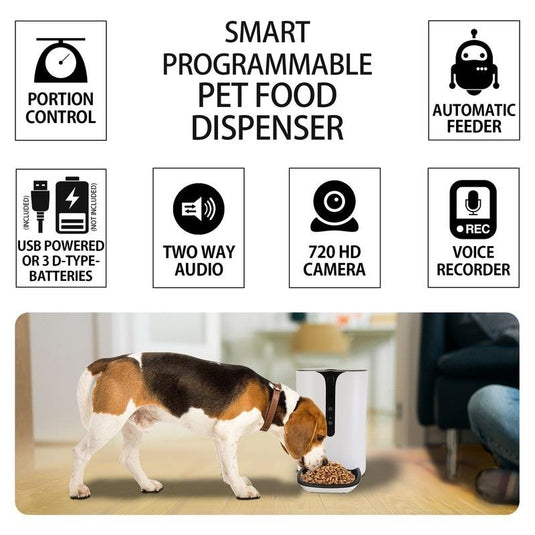 Lentek Smart Pet Feeder with 720p HD Video 1Unit