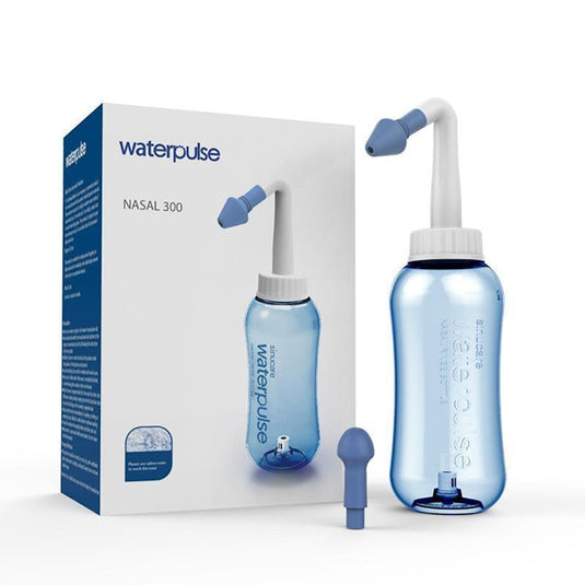 Waterpulse Sinus Rinse Neti Pot Kit with 30 Washing Salt Pack Bundle