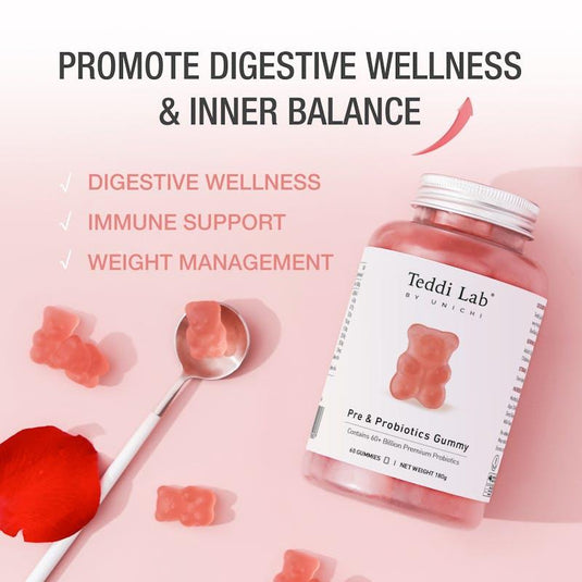 Teddi Lab by Unichi Pre & Probiotics Gummy 60s x3 - Gut Health & Digestive Support Pack