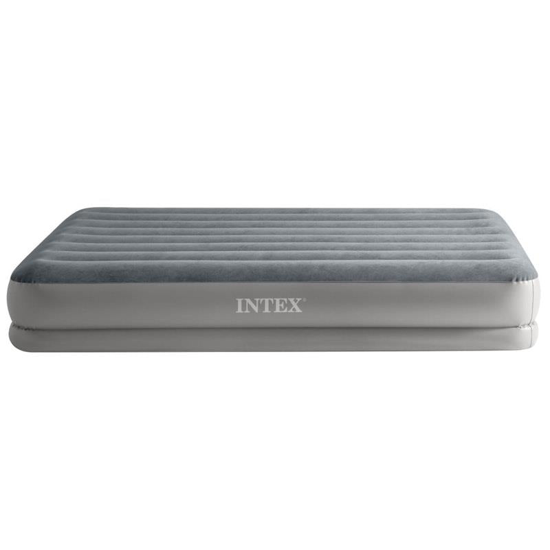 Load image into Gallery viewer, Intex Dura-Beam Prestige Inflatable Airbed with Fastfill USB Pump Gray Queen
