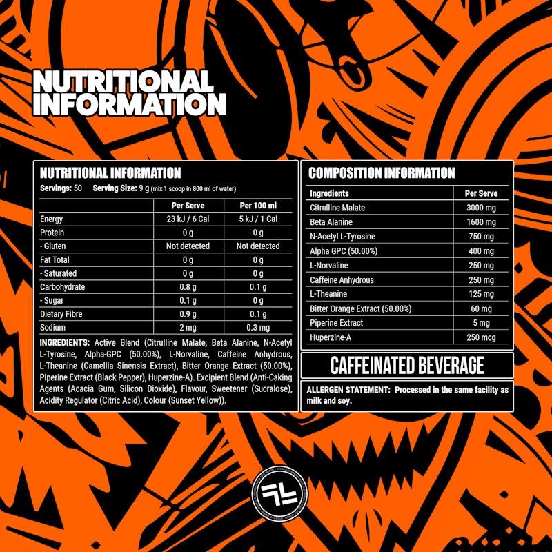 Load image into Gallery viewer, Faction Labs Disorder Original - 50 serves Orange Firm
