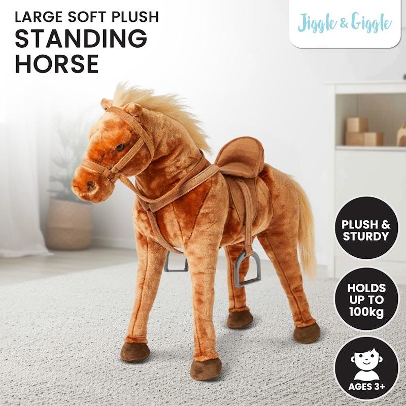 Load image into Gallery viewer, Jiggle &amp; Giggle Large Standing Soft Plush Toy Horse
