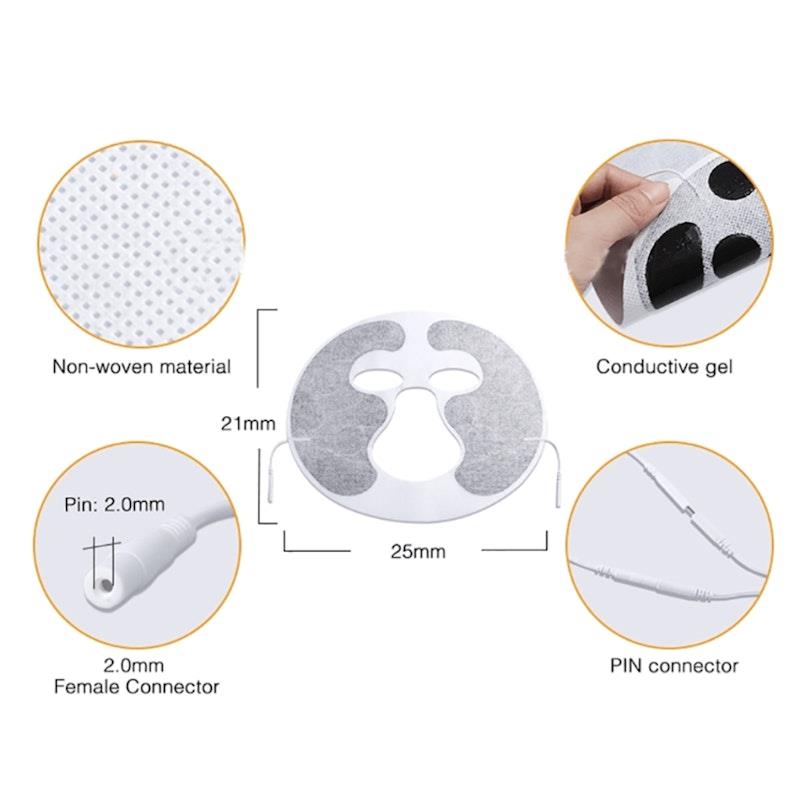 Load image into Gallery viewer, Caremax TENS Conductive Electrode Face Pads with pigtail (Pin Connector) 1Unit
