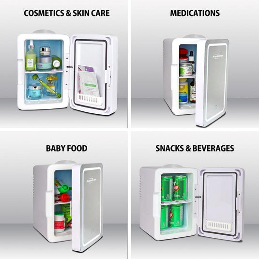 Koolatron Portable Cosmetic Mini Fridge Silver 6 Litre
