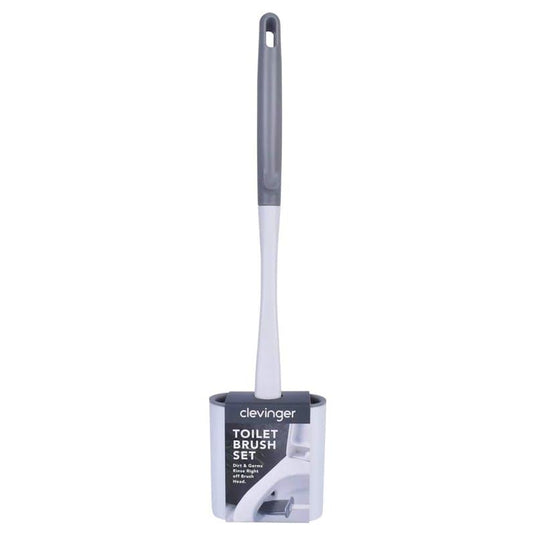 Clevinger Flexible Silicone Toilet Brush & Holder 2Pack