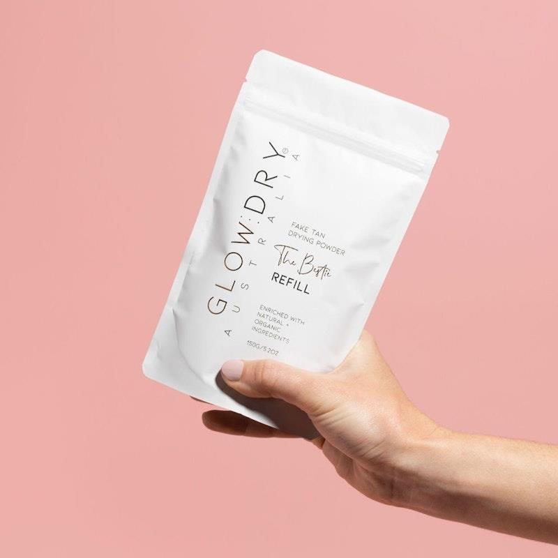 Load image into Gallery viewer, GlowDry Fake Tan Drying Powder 'Bestie' eco-REFILL 150g
