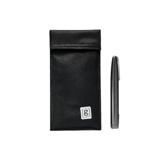 Glucology Black 2 Pen Pouch + Temperature Sensor + 20 Pack Alcohol free Finger Wipes Bundle