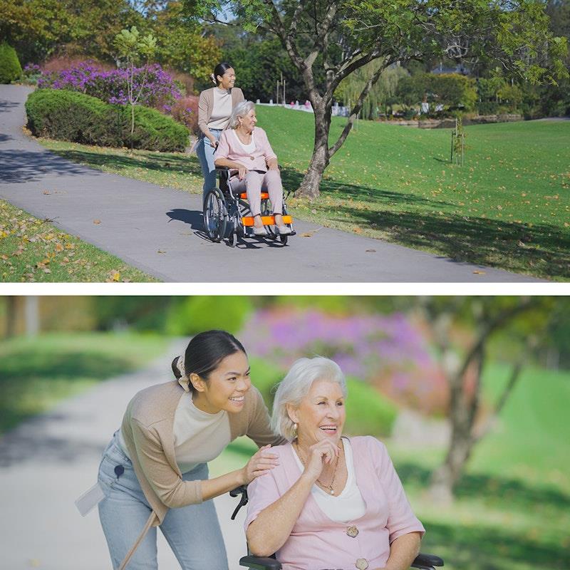 Load image into Gallery viewer, Equipmed 20 Inch Folding Aluminium Wheelchair Orange
