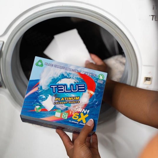 TBLUE Laundry Detergent Sheets Blue Caring Pack of 50 Sheets