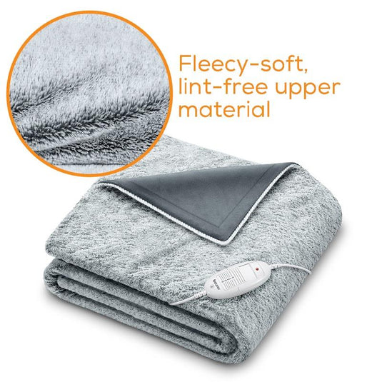 Beurer HD75G Super Cosy Heated Throw - Charcoal Grey One Size