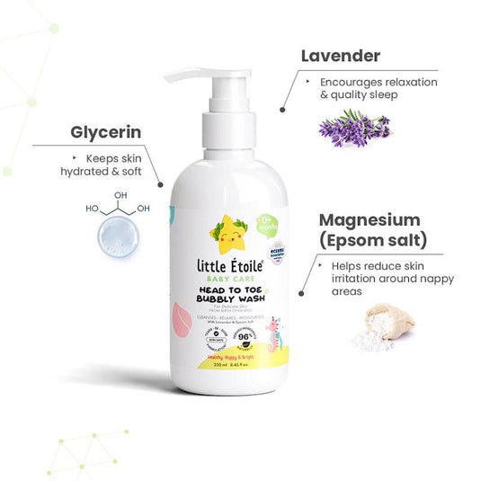 Little Etoile Head to Toe Bubbly Wash for Delicate Skin (0+ Months) 250ml