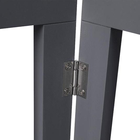PaWz Wooden Pet Gate Dog Fence Retractable Barrier Portable Door 4 Panel Grey