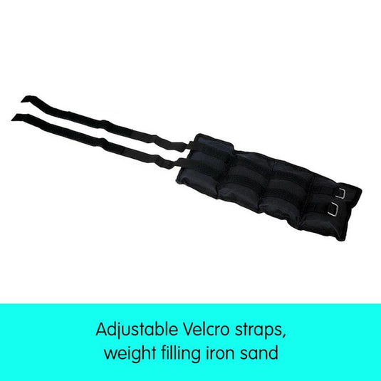 Powertrain Adjustable Ankle Weights Gym Equipment Wrist Fitness Yoga 2x2Kg