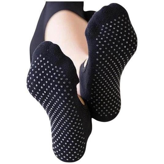 High Heel Jungle Peek Full Grip Pilates/ Yoga Sock Black Bundle