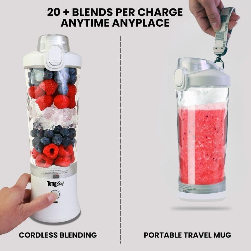 Load image into Gallery viewer, Total Chef Portable Blender, 600 mL White
